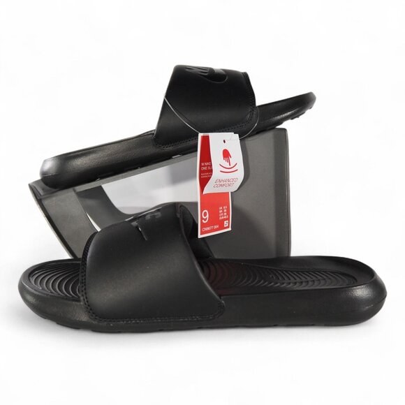 Nike Victori One Slide Sandals Black Women's 9 CN9677-004 - Picture 1 of 11